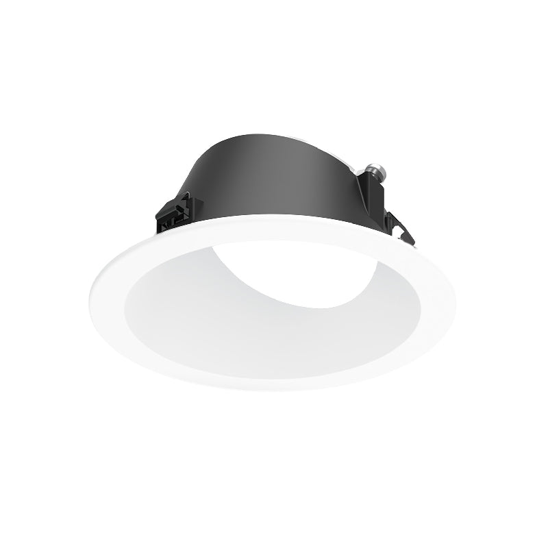 Nora NAPF-3RWW 3" Apollo Round Flanged Wall Wash Trim with Clear Lens - Matte Powder White