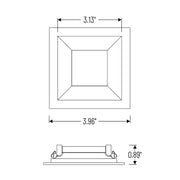 Nora NAPF-3SDN 3" Apollo Square Flanged Downlight Trim