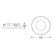 Nora NAPT-3RDN 3" Apollo Round Trimless Downlight Trim