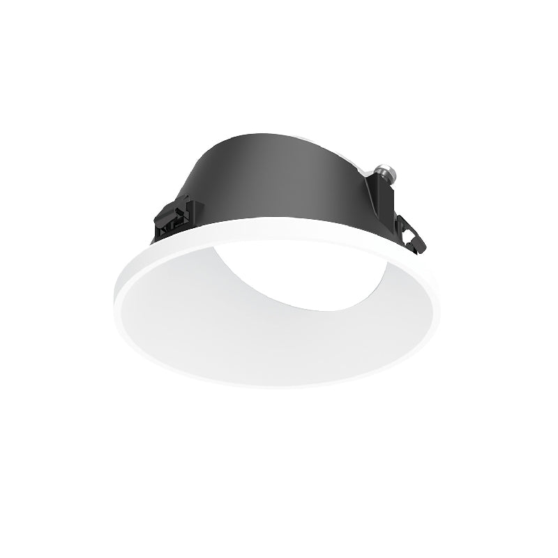 Nora NAPT-3RWW 3" Apollo Round Trimless Wall Wash Trim with Clear Lens - Matte Powder White