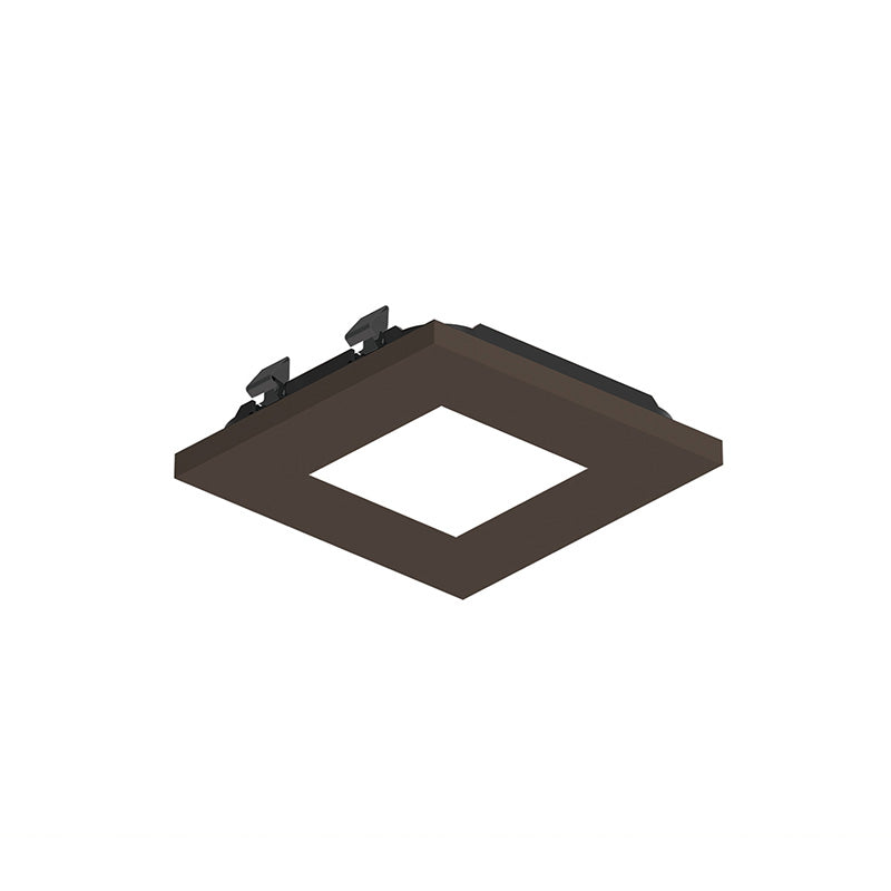 Nora NAPT-3SPH/CL 3" Apollo Square Flangeless Pinhole Trim with Clear Lens - Bronze