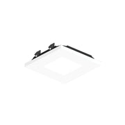 Nora NAPT-3SPH/CL 3" Apollo Square Flangeless Pinhole Trim with Clear Lens - Matte Powder White