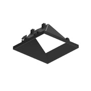 Nora NAPT-3SWW 3" Apollo Square Trimless Wall Wash Trim with Clear Lens - Black