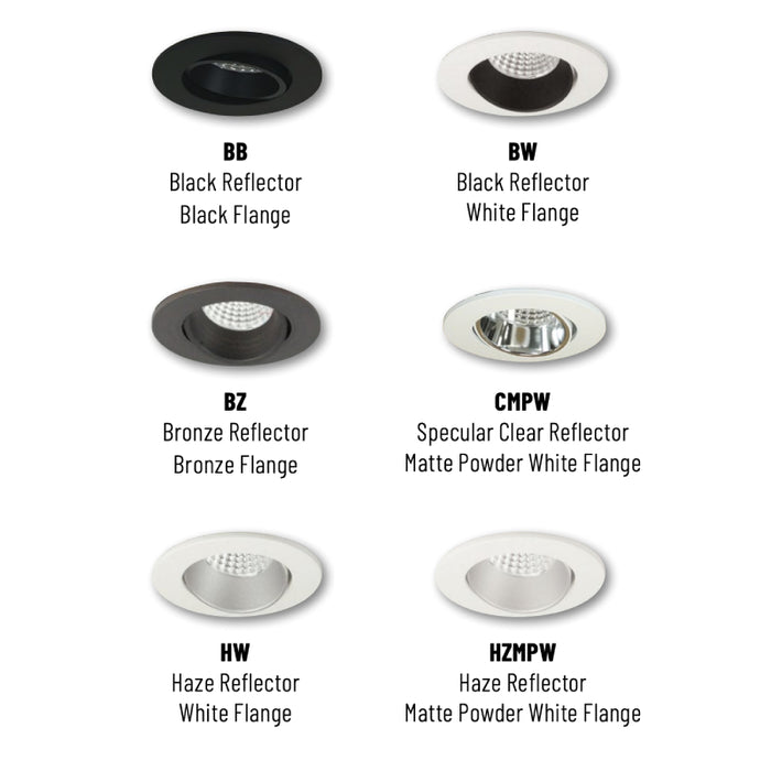 Nora NIOB-2RC/10 2" Iolite Round Adjustable Cone Reflector Trim - 1000 Lumens
