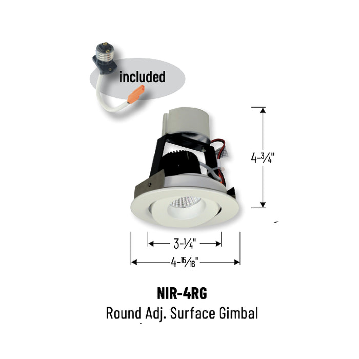 Nora NIR-4RG Iolite 4" Round Adjustable Gimbal Retrofit