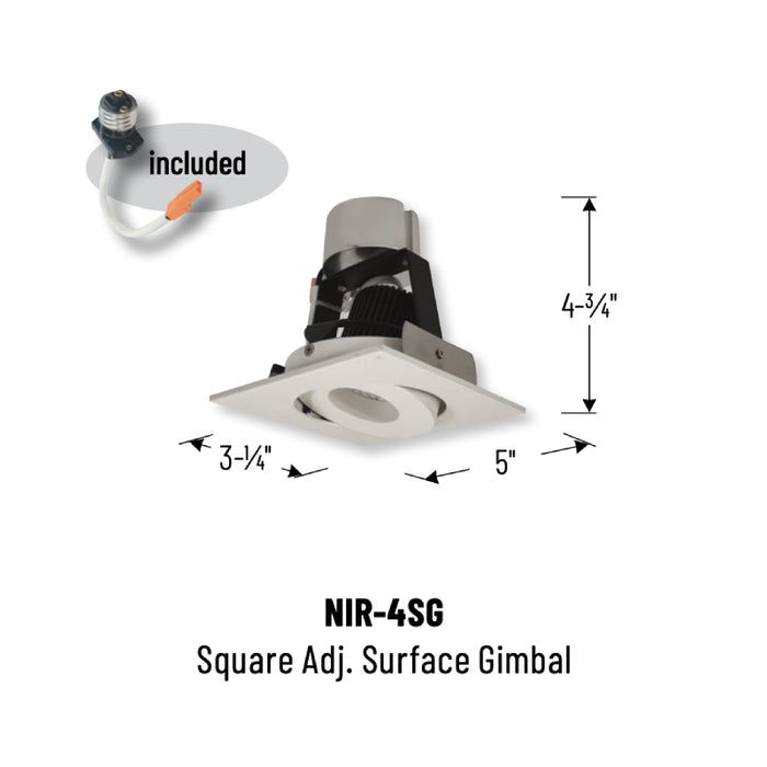 Nora NIR-4SG Iolite 4" Square Adjustable Gimbal Retrofit