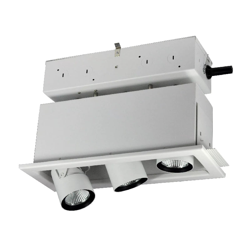 Nora NMRTLGPD-13 3 Heads Pull-Down Adjustable LED Trimless Mulitple Lighting System, 277V