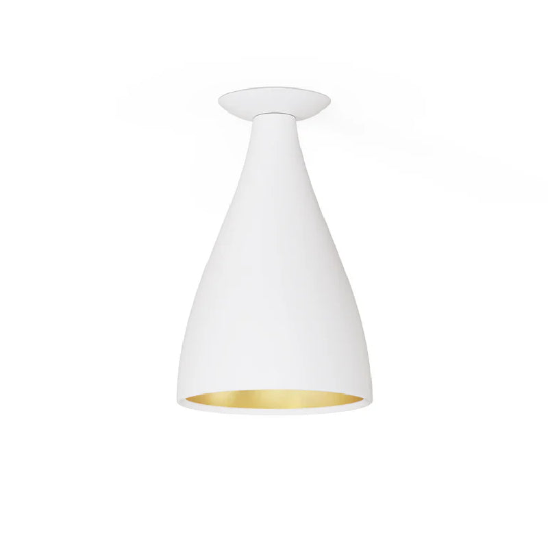 Pablo Designs Swell Narrow 8" LED Flush Mount - White/Brass
