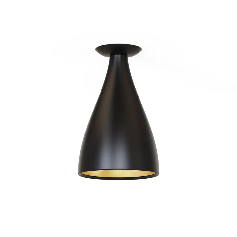 Pablo Designs Swell Narrow 8" LED Flush Mount - Black/Brass