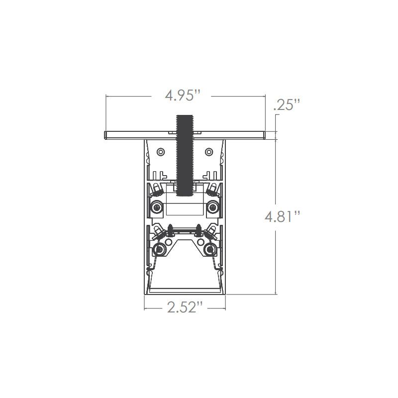 Elite OLS-CM-LED 6-ft Linear Ceiling Mount, 2" Width