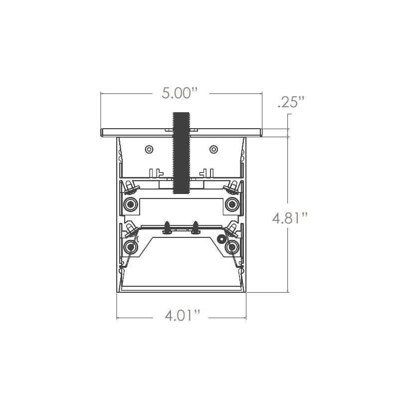 Elite OLS-CM-LED 6-ft Linear Ceiling Mount, 4" Width