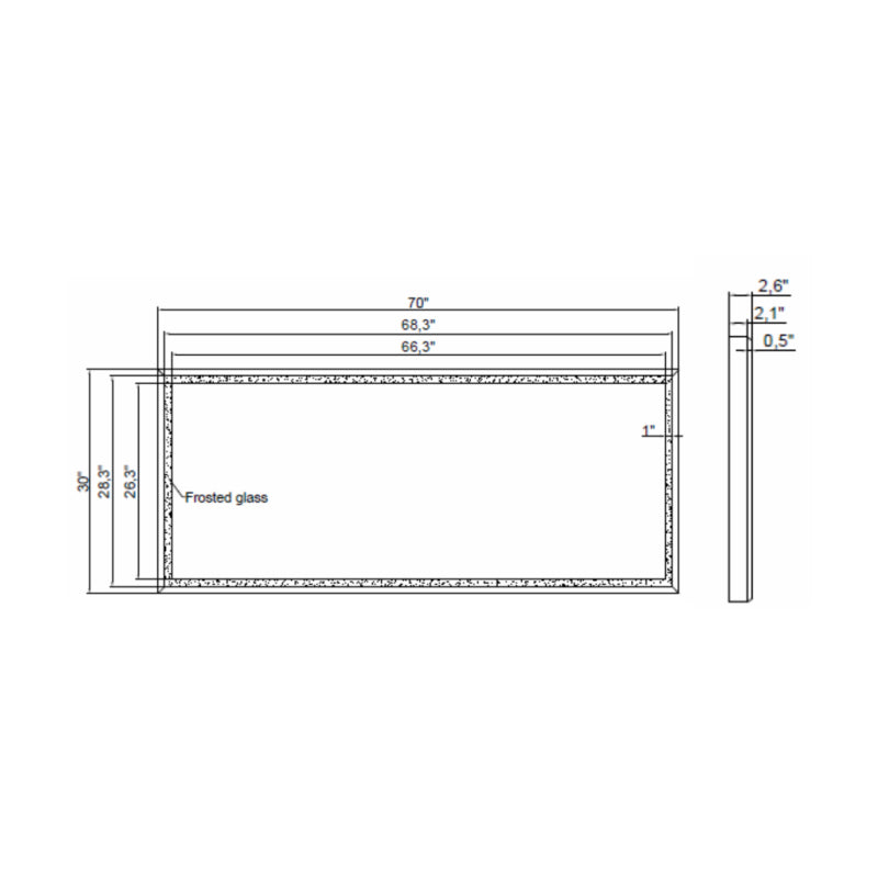 Paris Mirror Opera 70" x 30" LED Lighted Mirror
