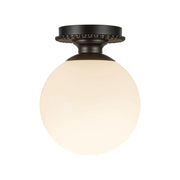Alora Mood SF430108 Otis 1-lt 8" Semi-Flush Mount - Matte Black