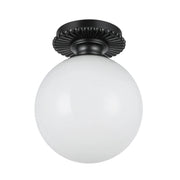 Alora Mood SF430108 Otis 1-lt 8" Semi-Flush Mount - Matte Black