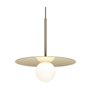 Pablo Designs Bola Disc 12" LED Pendant - Brass