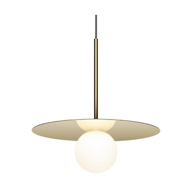 Pablo Designs Bola Disc 12" LED Pendant - Brass