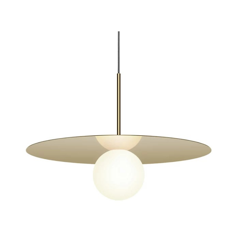 Pablo Designs Bola Disc 22" LED Pendant - Brass