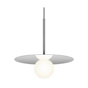 Pablo Designs Bola Disc 12" LED Pendant - Chrome
