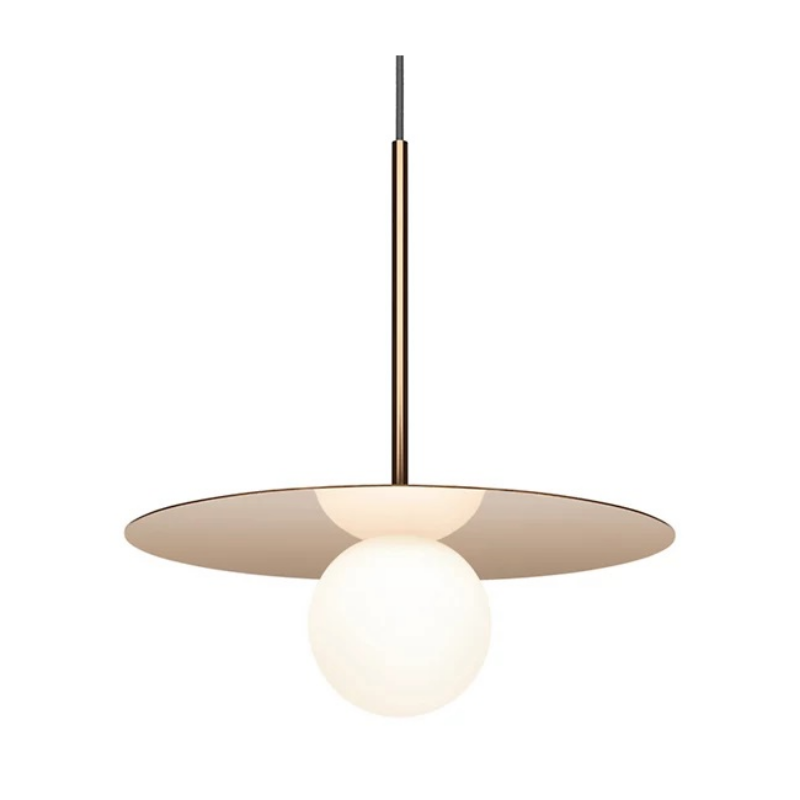 Pablo Designs Bola Disc 12" LED Pendant - Rose Gold