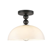Alora Mood SF459012 Paisley 1-lt 12" Semi-Flush Mount - Matte Black