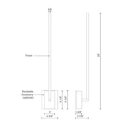 Kuzco WS25125 Pandora 28" Tall LED Wall Sconce