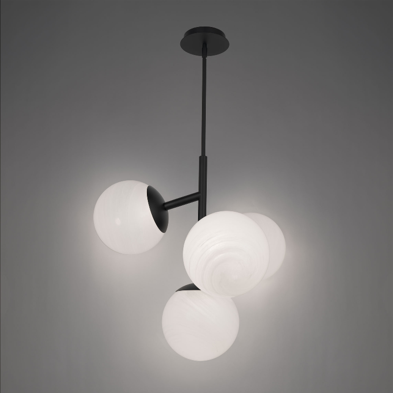 dweLED PD-23527 Quattro 4-lt 27" LED Pendant - Black