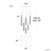 Modern Forms PD-30813S Cinema 13-lt 20" LED Pendant
