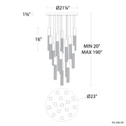 Modern Forms PD-30815R Cinema 15-lt 23" LED Pendant