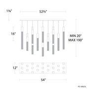Modern Forms PD-30823L Cinema 23-lt 54" LED Pendant