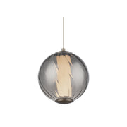 Modern Forms PD-32507 Swirly 1-lt 6" LED Pendant - Brushed Nickel