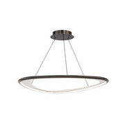 dweLED PD-41433 Oyster 1-lt 34" LED Pendant - Black Chrome