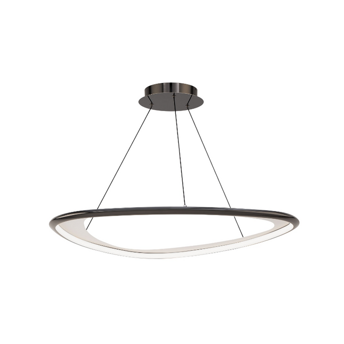 dweLED PD-41433 Oyster 1-lt 34" LED Pendant - Black Chrome