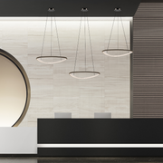 dweLED PD-41433 Oyster 1-lt 34" LED Pendant - Black Chrome