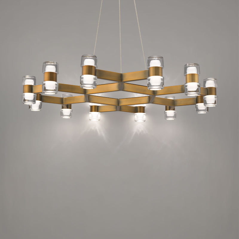 Modern Forms PD-4536 Dashe 36" LED Pendant - Aged Brass