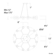 Modern Forms PD-4536 Dashe 36" LED Pendant