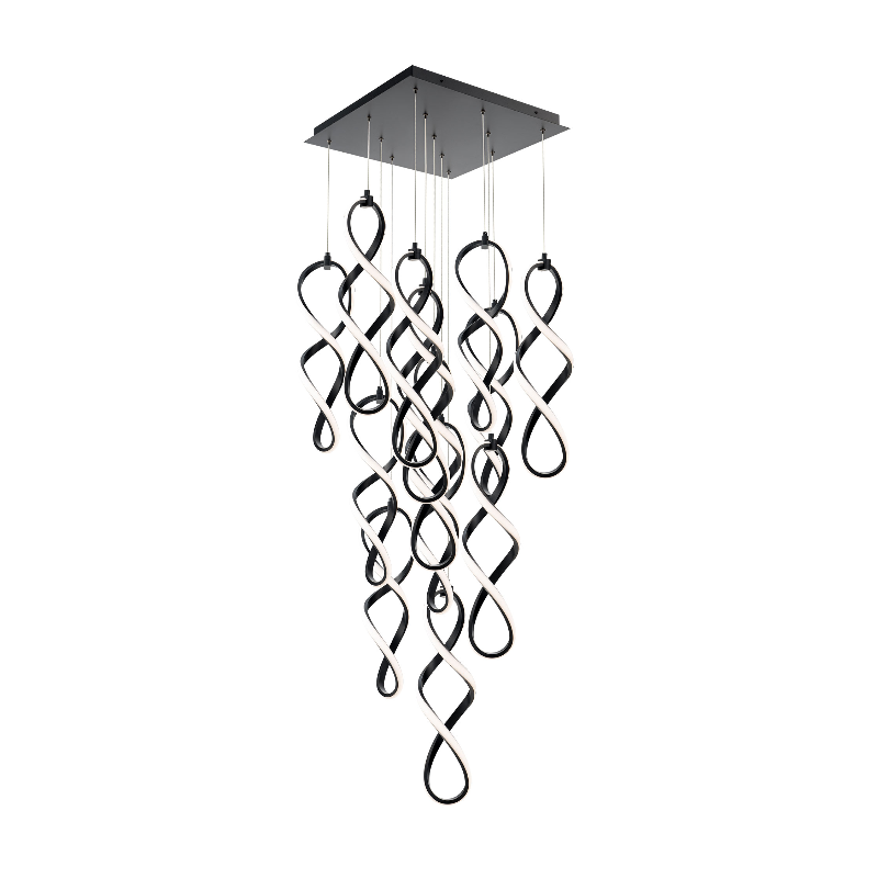 dweLED PD-47841S Interlace Square 41-lt 38" LED Pendant