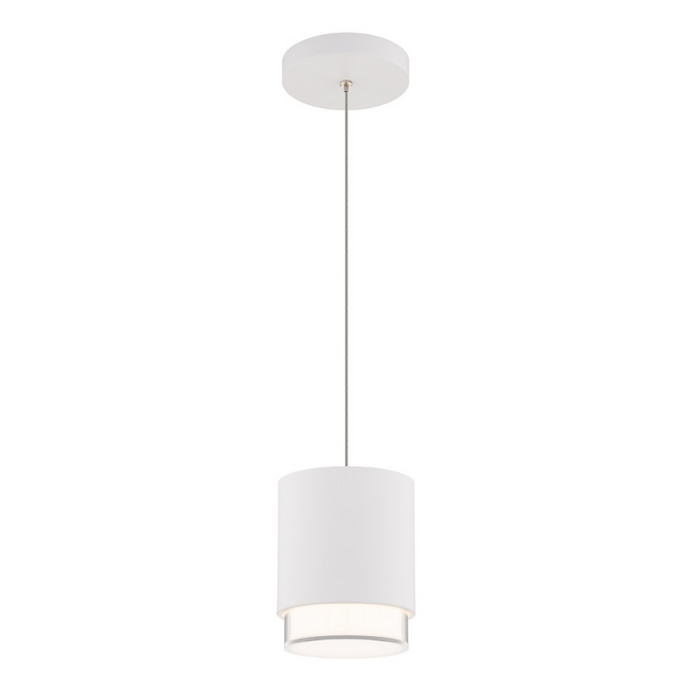 dweLED PD-58506 Cloak 1-lt 5" LED Pendant - White