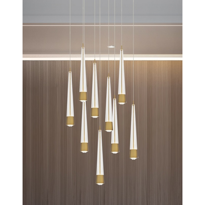 dweLED PD-59409R Quill Round 9-lt 17" LED Pendant