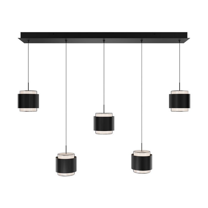 dweLED PD-68903L Banded 3-lt 42" LED Multi Light Pendant, CCT Selectable