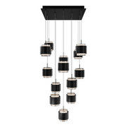 dweLED PD-68925S Banded 25-lt 29" LED Multi Light Pendant, CCT Selectable