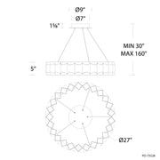 Modern Forms PD-73528 Dolman 1-lt 27" LED Pendant