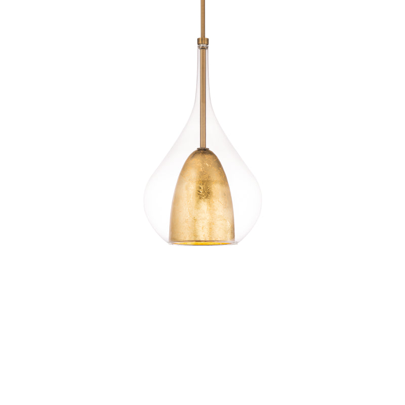 Modern Forms PD-74318 Helios 10" LED Mini Pendant - Gold Leaf/Aged Brass