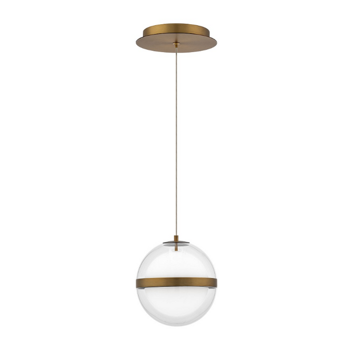 dweLED PD-77506 Cyllindra 1-lt 6" LED Pendant - Aged Brass