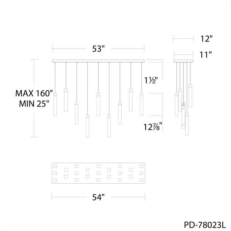 Modern Forms PD-78023L Minx 23-lt 54" LED Pendant