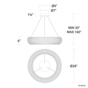 Modern Forms PD-80528 Lute 1-lt 29" LED Pendant