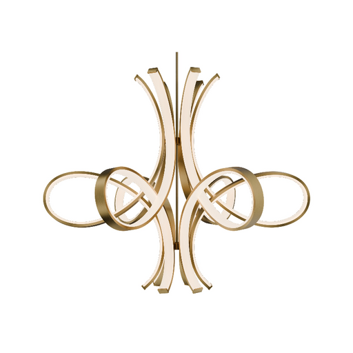 Modern Forms PD-90556 Fleur De Lis 6-lt 56" LED Pendant - Aged Brass
