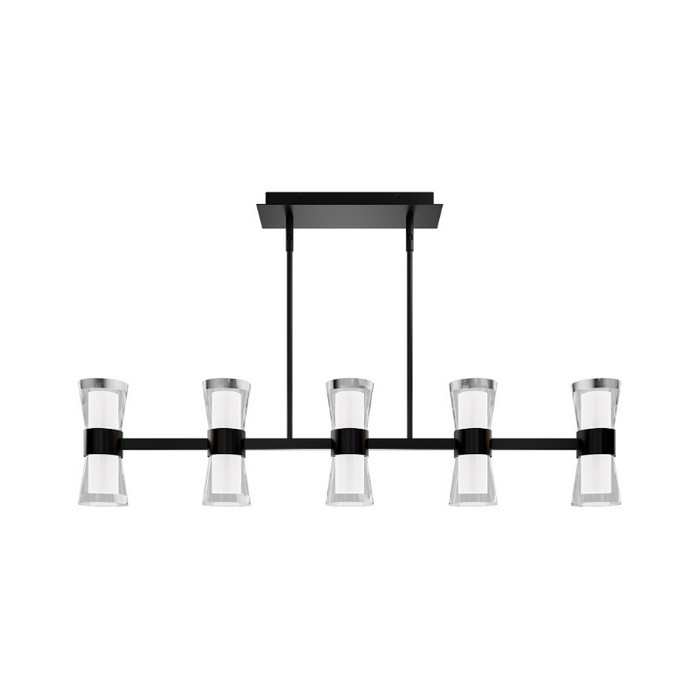 dweLED PD-91536 Hourglass 5-lt 36" LED Pendant - Black