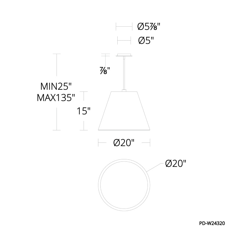 Modern Forms PD-W24320 Myla 20" LED Pendant