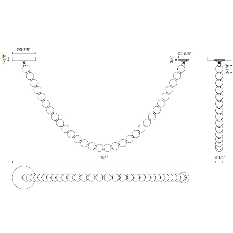 Alora PD321730 Akoya 104" LED Pendant