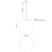 Kuzco PD34216 Marco 1-lt 16" Pendant